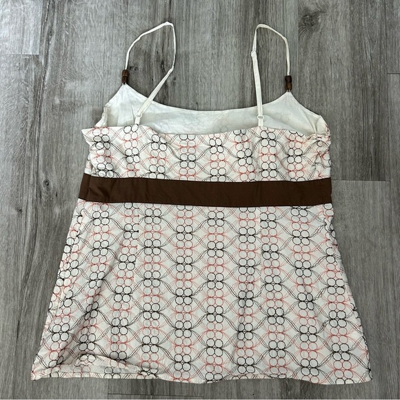 Vintage LOFT Y2K Cotton Tanktop Coastal Beach Babydoll Beaded Tropical Size 12 - Picture 6 of 6